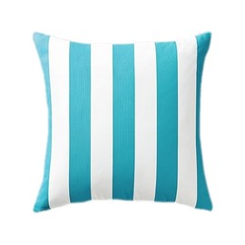 Hyper Cover Outdoor Cushion Covers with Vertical Stripes Design (60x60 cm, Turquoise)- Perfect for Outdoor Furniture, Couches, Throw Pillows - Durable and Stylish Pillow Cases