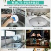 Tioncy 2 Pcs Faucet Mat Sink Splash Guard Oval-hole Oval