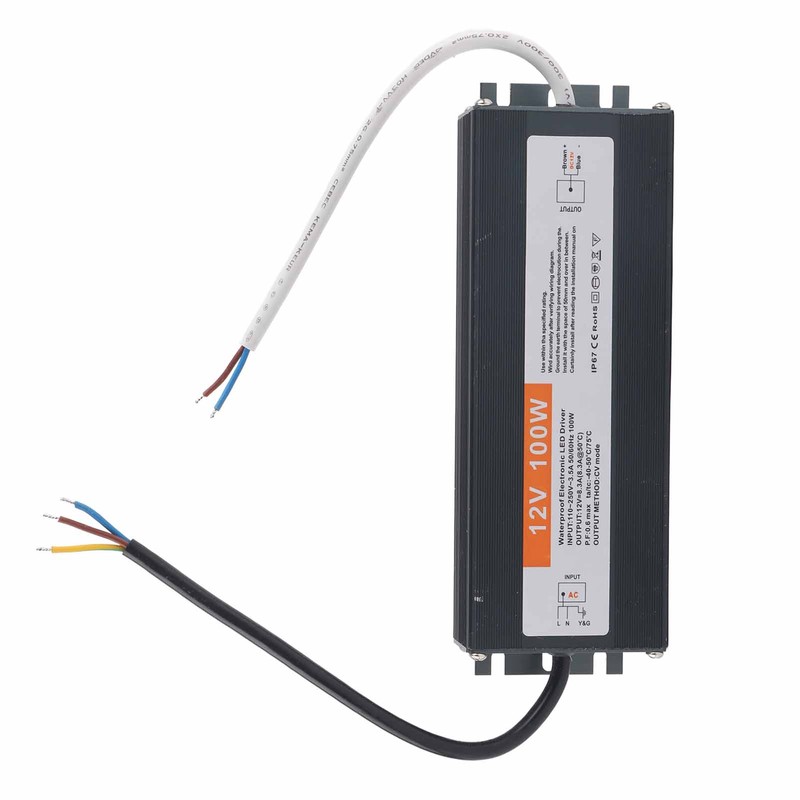 100W Ultra Thin Waterproof Power Supply Transformer Adapter LED Driver