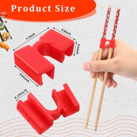Patelai 5 Pairs Reusable Chopstick Helpers Practice Chinese Chop Stick Training Chopsticks for Many Age, Adult, Beginner, Trainers or Learner (Fresh Color)