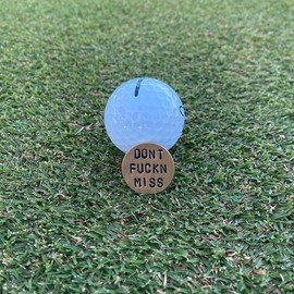 Clockjuan Adult Humor Novelty Golf Ball Markers Funny Golf Ball Marker for Men with Funny Words Unique Golf Gag Gifts for Men or Women Golfers Accessories (Brown)