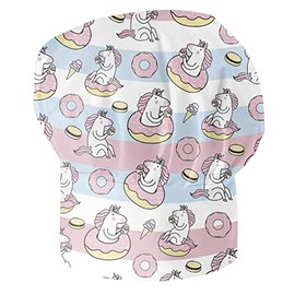 Chef Hat for children with Professional Cooks Hats Baker For Home Kitchen School Fully Adjustable Motif Unicorn [099]