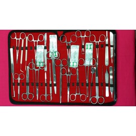New MEDITOOLS Set of 107 Pieces Instruments KIT Stainless Steel ! Scissors ! Forceps ! HEMOSTAT ! Blades (All in ONE)