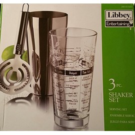 Libbey Cocktail Shaker with Mixing Glass Set of 3