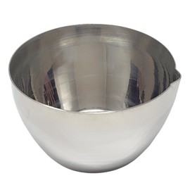 Lab Crucible with V-Shaped Spout Lip Acid and Alkali Resistant Beaker Made of Stainless Steel Laboratory Cup All-Purpose Pouring Bowl for Measuring Mixing Liquids Transit Boiling - 175ml Capacity