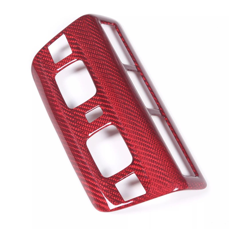 autopart2021 Red Carbon Fiber Reading Light Cover Trim Frame For