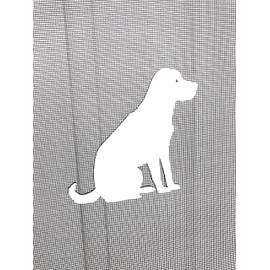 DCentral® Labrador Dog Flexible Vinyl Screen Magnets, Double-Sided. White-Easier to See. Decorative. Helps to Stop Walking into Screens, Covers Small Tears. for Non-RETRACTABLES, Size 5.5" x 4.7"