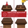 2-Pack 4x4 Brown Post Cap Slim Profile fits Post (3.5"x3.5"