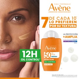 AVÈNE Sun Care - Ultra Fluid Invisible SPF 50 - Sun Fluid for Face - High UVB, UVA & HEV Blue Light Protection - Waterproof - High Tolerance, Fragrance-Free - Sensitive Skin - 50 ml