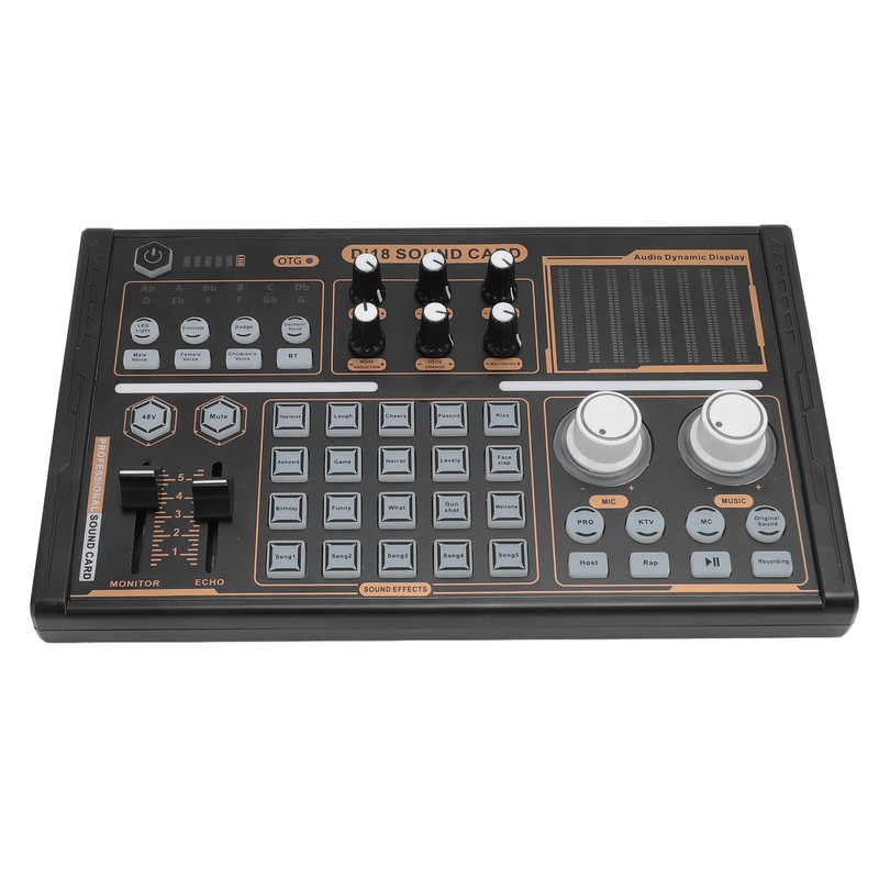 Sound Mixer Multi Sound Effects Noise Reduction Colorful Lights DJ18