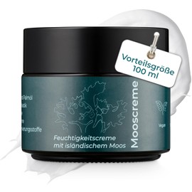 VIGOROUS® Moss Ointment - 100 ml Anti-Wrinkle Cream Instant Effect - Natural Cosmetics with Hyaluronic Acid - Anti-Ageing Face Cream for Men and Women - Vegan Moisturising Cream Face Made in Germany