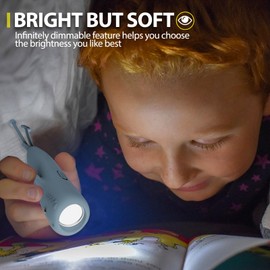 LOVERUIS Rechargeable Flashlights for Boys Kids Flashlight Cool Shark Dimmable Silicon Flash Light with Keychain Camping, Birthday Gift for Boys Toddler Ages 3-12