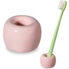 Urbanstrive Sleek Mini Ceramics Toothbrush Holder Stand for Bathroom Vanity