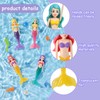 YONEEKSS 18PCS Mermaid Pool Toys Set Including 4 Mermaids and