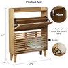 BVXBVX Shoe Cabinet, 31.5''W Shoe Storage Cabinet with Louvered 2