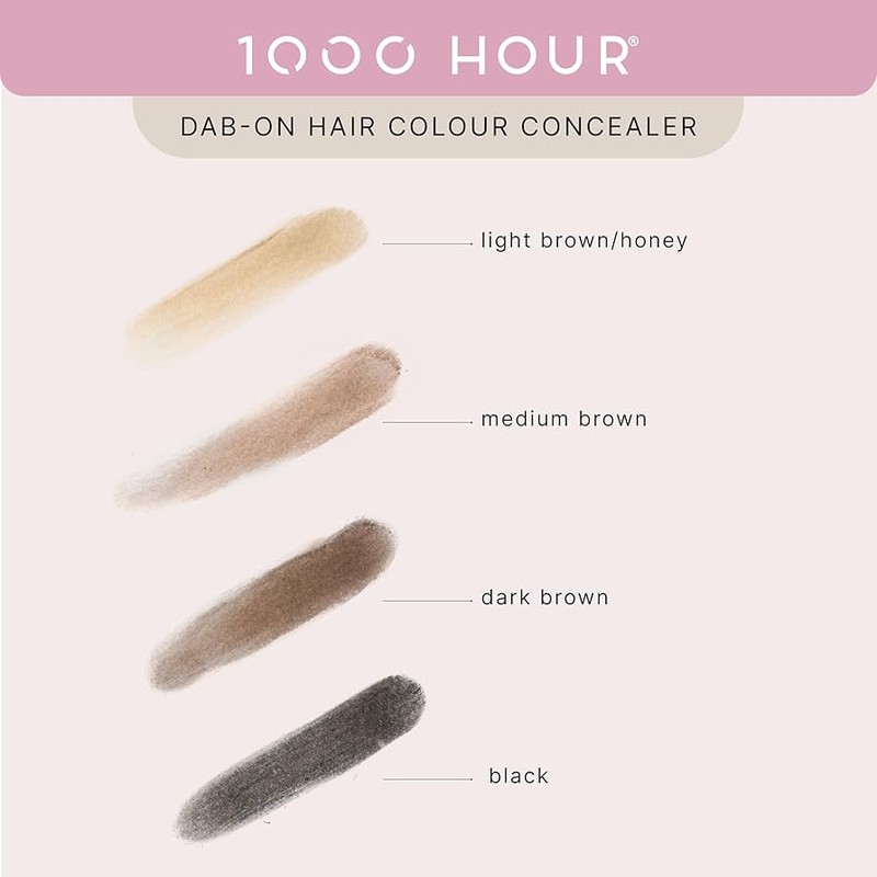 1000 Hour Dab-On Hair Colour Concealer 12g, Light Brown/Honey