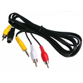 Generic 7 Pin S-Video Male to 3 RCA Male Cable (5ft)