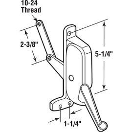 Prime-Line H 3678 Awning Window Operator, Right Hand, for Tucker (Single Pack)