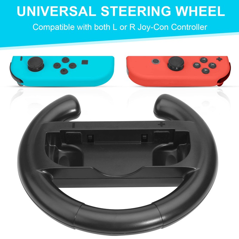 JoyHood Steering Wheel Compatible with Switch/Switch OLED Joy-Con Controller [2