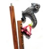 Wooden Walking Cane with Aluminium Handle Sheep - Handmade, Ergonomic,