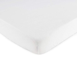 SheetWorld Fitted Large Pack N Play Playard Sheet 29 x 42 inches, Fits 4moms Breeze Playard, and All 29x42 mattresses, 100% Cotton Jersey, Hypoallergenic, Organic White, Made in USA
