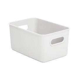 Tatay 7010201 Storage Box Baobab, 5L Capacity, Polypropylene, BPA free, Pergamon White. Measures 18.1 x 27.2 x 13 cm