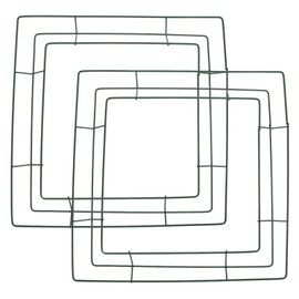 Milisten 2Pcs Floral Wire Wreath Frame Square Christmas Holiday Metal Wire Frame Form for Christmas Holiday New Year Thanksgiving Day Decorations, 30X30cm