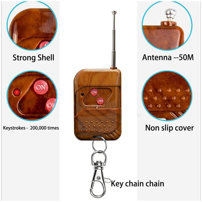 Wireless Light Switch and Receiver Kit, No in-Wall Wiring Required,Remote