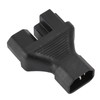 IEC320 C14 to C13 and 5‑15R Power Adapter Male to