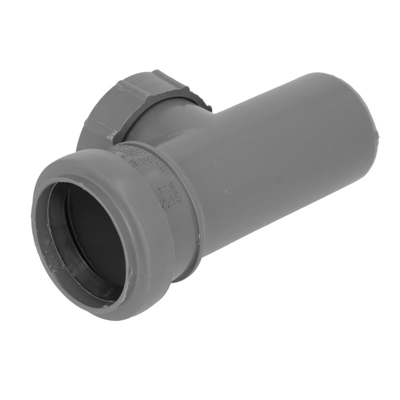PP cleaning pipe, inspection pipe, diameter DN 50 mm, grey