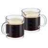 Ackers 2 Pack Measuring Cups, 75ML/2.5OZ Espresso Cups with Handle,