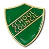 School Council Shield Badge Lapel Pin (Green)