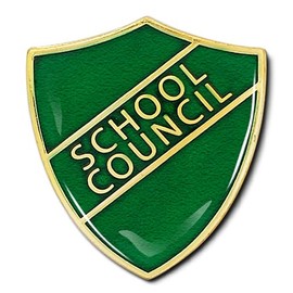 School Council Shield Badge Lapel Pin (Green)