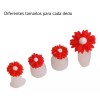 Jelly Therapy Spa Separadores Dedos Silicón Flor Roja