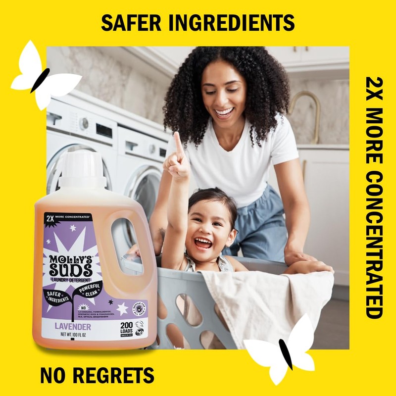 Molly's Suds Liquid Laundry Detergent | Natural Laundry Detergent Soap