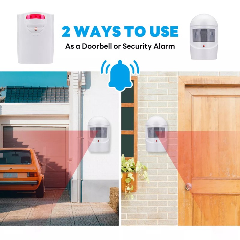 Universal 1000FT Wireless Motion Sensor System Driveway Alarm Alert Security