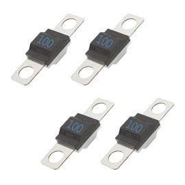 Pack of 4 AMI/Midi Fuse 100 Amp High Current Fuse Bolt-on Fuses, commonly Used in Cars, Trucks, Construction Vehicles, Agricultural Machinery, caravans, Passenger Cars, Electrocar Golf Cart