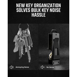 MINBERAND Key Organizer Compact Key Holder Metal Key Chain Minimalist key case key holder for keychain Secures 1-5 Keys