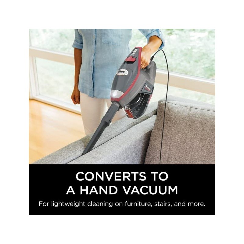 SHARK HV370 Rocket Pro Corded Stick Vacuum, Comet Red (Renewed)