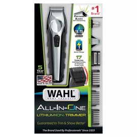 Wahl Lithium Ion Multi-Groomer Chrome, Black, 14.4 Ounce