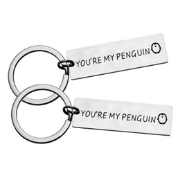 2 PCs Valentines Day Gift For Girlfriend Boyfriend Anniversary Wedding Gift For Wife Husband Romantic Gifts For Her Him Couples Keyrings Penguin Gifts You Are My Penguin I Found My Penguin Keyring