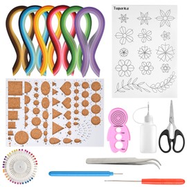 TUPARKA 15 PCS Paper Quilling Kits with 29 Colors 600 Strips Quilling Paper DIY Design Drawing Handcraft Tool