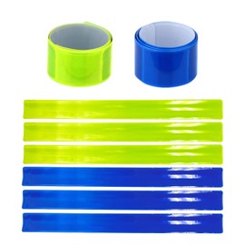 CQQNIU 8 Pieces Of Reflective Bracelets, Outdoor Long Reflective Tapes, Children'S Bracelets, Reflective Decoration For Night Riding, Reflective Safety Belts