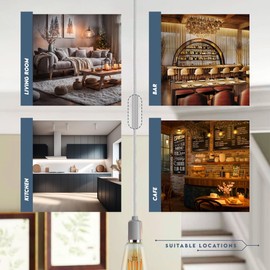 5Meters 3 Core Round Vintage Fabric Braided 0.75mm Flex Flexible Cable Electrical Wire for DIY Lamps Industrial Pendant Lights Lighting Appliances (Brown)