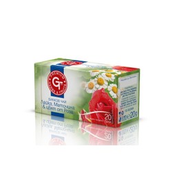 Premium Chamomile Lemon Balm Leaf Rose Blossom 20 Tea Bags Experience Tranquility with Premium Calming Tea Rose Flower Tea Bags for Relaxation and Sleepy Tea Premium GT Herbs & Fruits