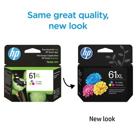 HP 61XL Tri-Color High-Yield Ink | Works with DeskJet 1000, 1510, 2050, 2510, 2540, 3000, 3050, 3510; Envy 4500, 5530; OfficeJet 2620, 4630 | Instant Ink Eligible | CH564WN | Packaging May Vary