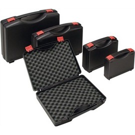 Quality Plastic Case L 275 x W 230 x H 83 mm Polypropylene 1 Handle with Foam Insert Black
