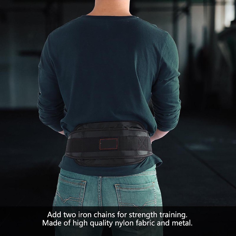 Fitness Drop Weight Equipment Gym Dip Belt Waist Chain Strength