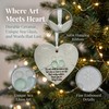 3D Sea Glass Figures Ceramic Heart Ornament, Best Friend Birthday