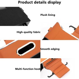 4 In 1 Cimario Car Seat Storage Box，Car Seat Storage Box With Cup Holder，Car Seat Storage Box Gap Filler，Multifunctional Car Seat Back Storage Box，Suitable For All Models (Black-2pcs)